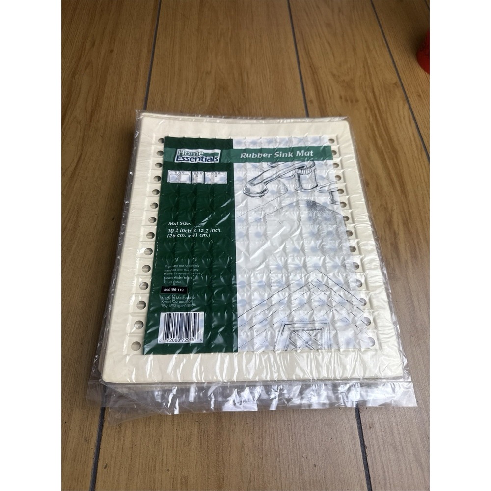 Vintage Rubber Sink Mat  K-Mart Home‎ Essentials almond white New